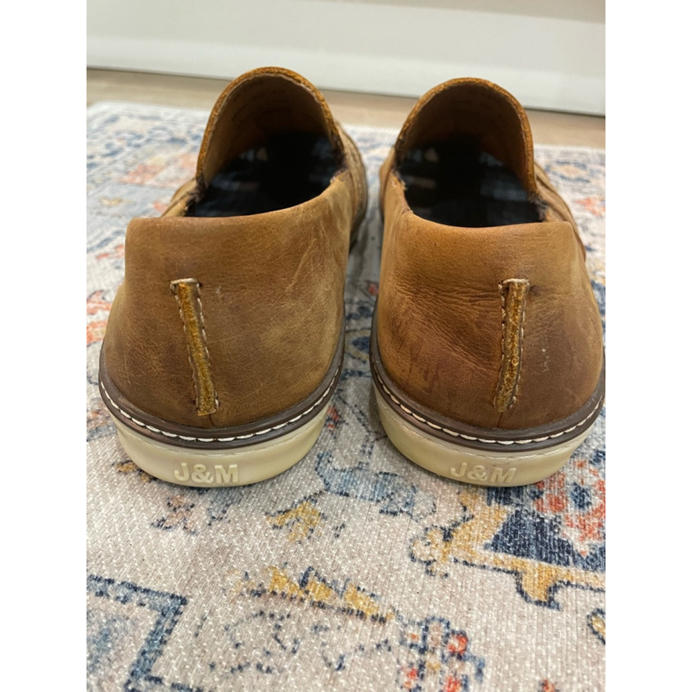 J&M Leather Fisherman Sandals Loafers 9 Sheepskin Leather Old Money Smart Casual - Picture 5 of 11